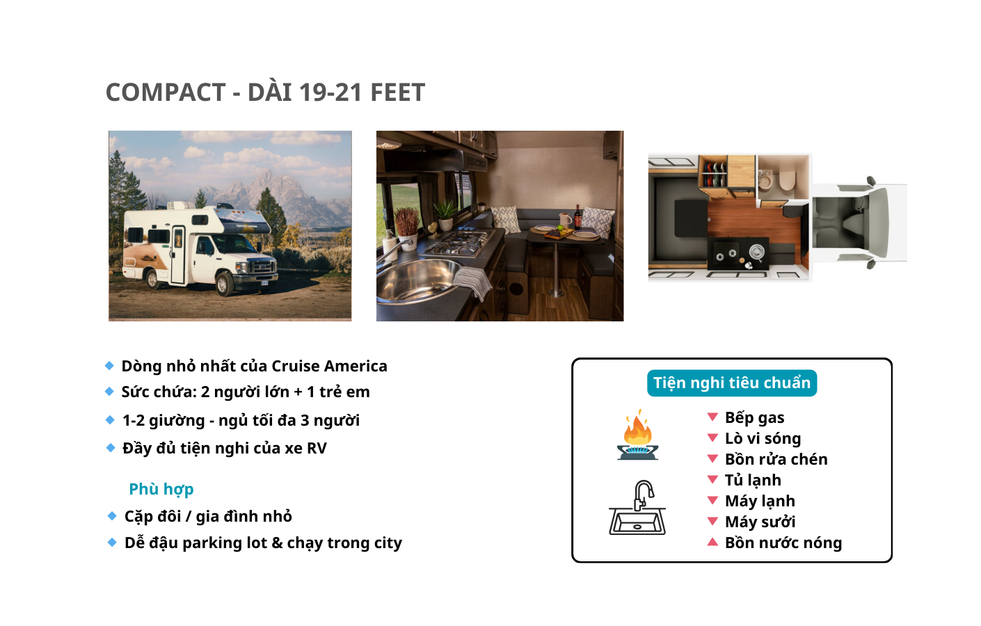 gia thue xe rv o my cruise america c19 c21